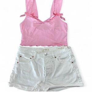 SHEIN and JESSICA SIMPSON Pink AND White Bundle Of Shorts And Cute Blouse 4